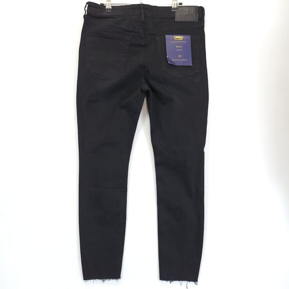 Cavalli Class Ultra Slim Ankle Back Jeans Rip Mid Rise Women 30 Pants Grunge - Picture 2 of 15